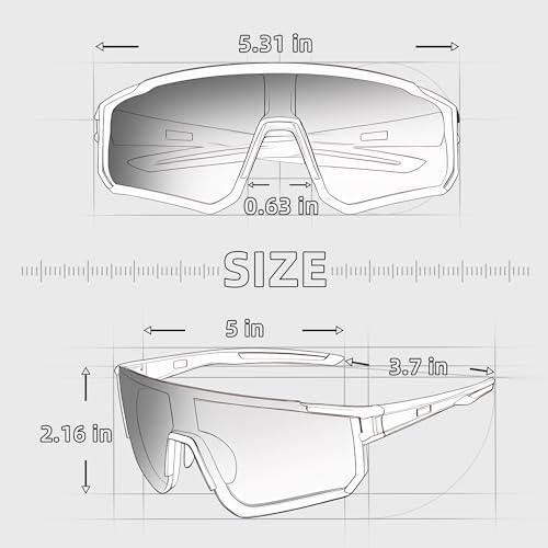 Polarized Sports Sunglasses for Men, Mens Sun glasses UV Protection for Cycling Fishing Driving Running 2pack SPEEDHYUN