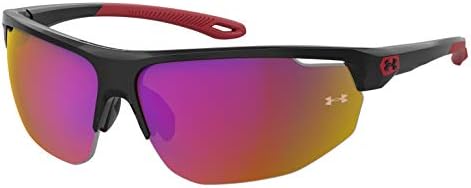 Under Armour Men's UA 0002/G/S Special Shape Sunglasses, Black/Infrared, 71mm, 9mm Under Armour