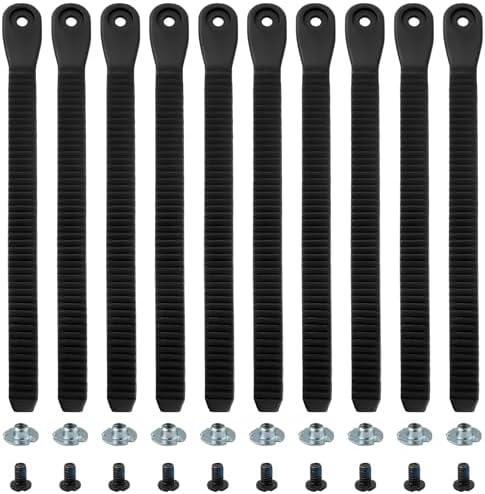 BOXOB 10pcs Snowboard Binding Straps, 8.27x0.59 Inch Plastic Snowboard Ankle Ladder Strap Binding Snowboard Binding Parts for Snowboard Binding Straps Replacement BOXOB