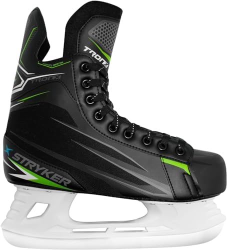 TronX Stryker Soft Boot Senior Men Boys Kids Ice Hockey Skates - All Adult and Junior Sizes - Great for Recreational Skating TronX