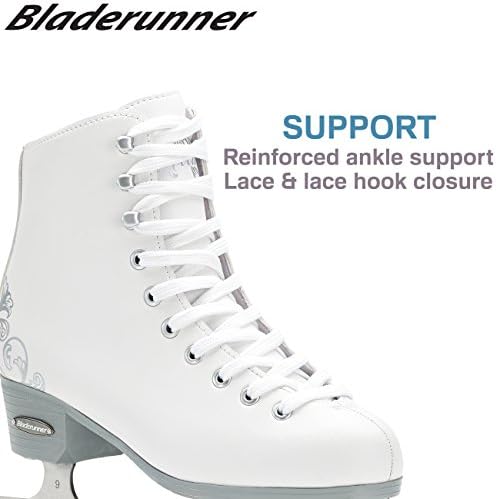 Bladerunner Ice by Rollerblade Allure Girls Figure Skate, White, Ice Skates ,Junior Size 2 Rollerblade