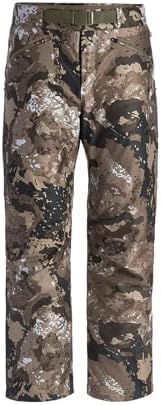 Pnuma Men's Torrent Hunting Hiking Waterproof Silent Comfortable Insulated Side Zips Hex Fleece Camo Pant, Caza Ov Pnuma