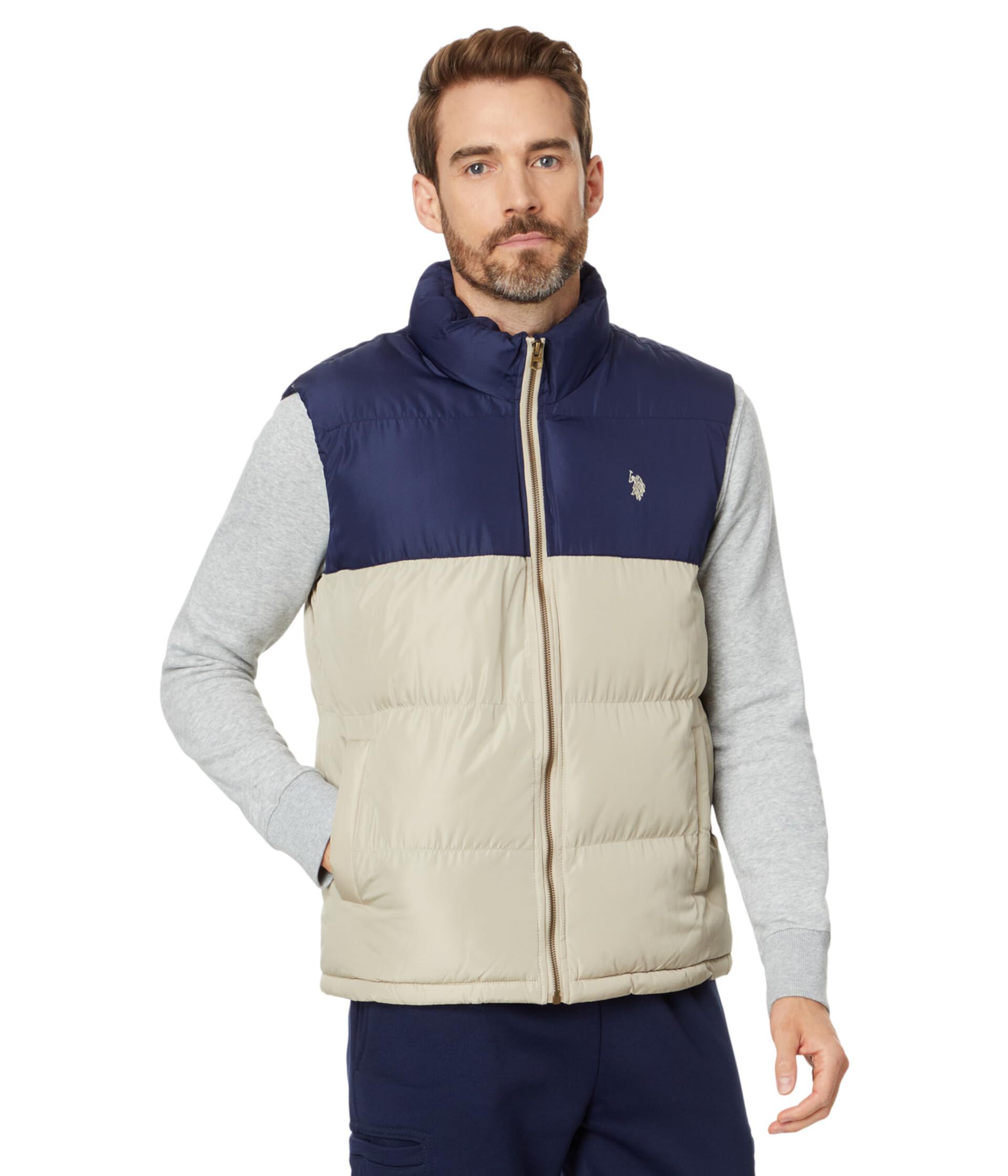 Color-Block Puffer Vest U.S. POLO ASSN.