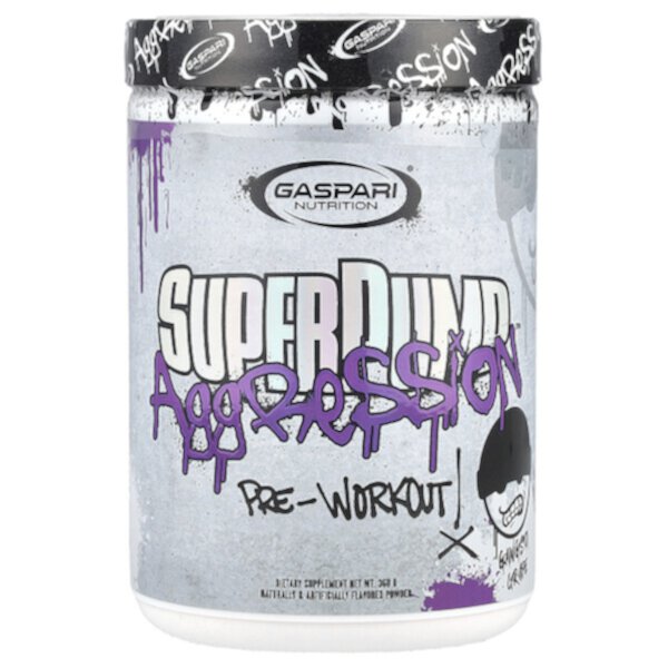 SuperPump Aggression™, Pre-Workout, Gangsta Grape, 360 g Gaspari Nutrition