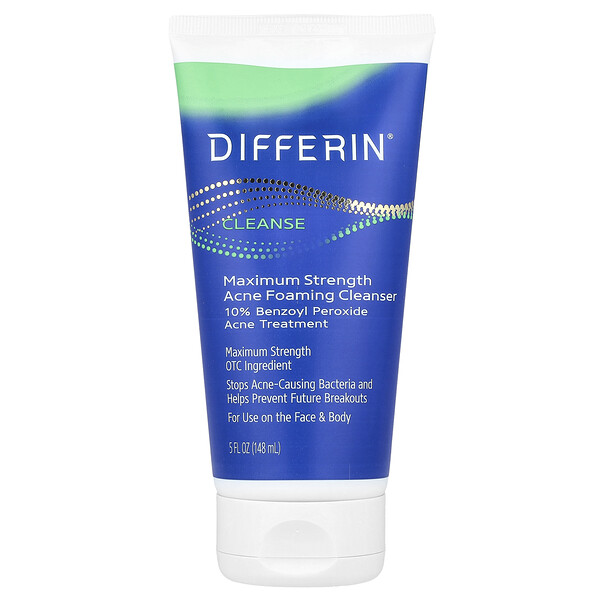 Differin®, Maximum Strength Acne Foaming Cleanser, 5 fl oz (148 ml) Cetaphil