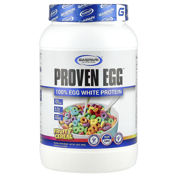 Proven Egg™, 100% Egg White Protein, Fruity Cereal, 2 lbs (900 g) Gaspari Nutrition