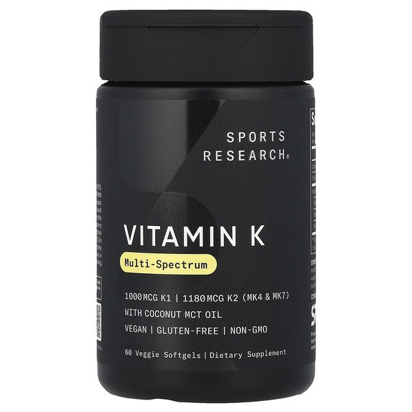 Vitamin K, 60 Veggie Capsules Sports Research