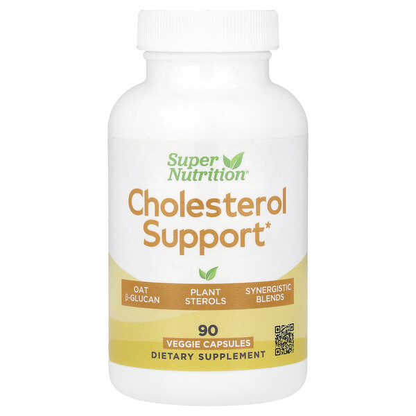 Cholesterol Support, 90 Veggie Capsules (Капсулы на растительной основе) Super Nutrition