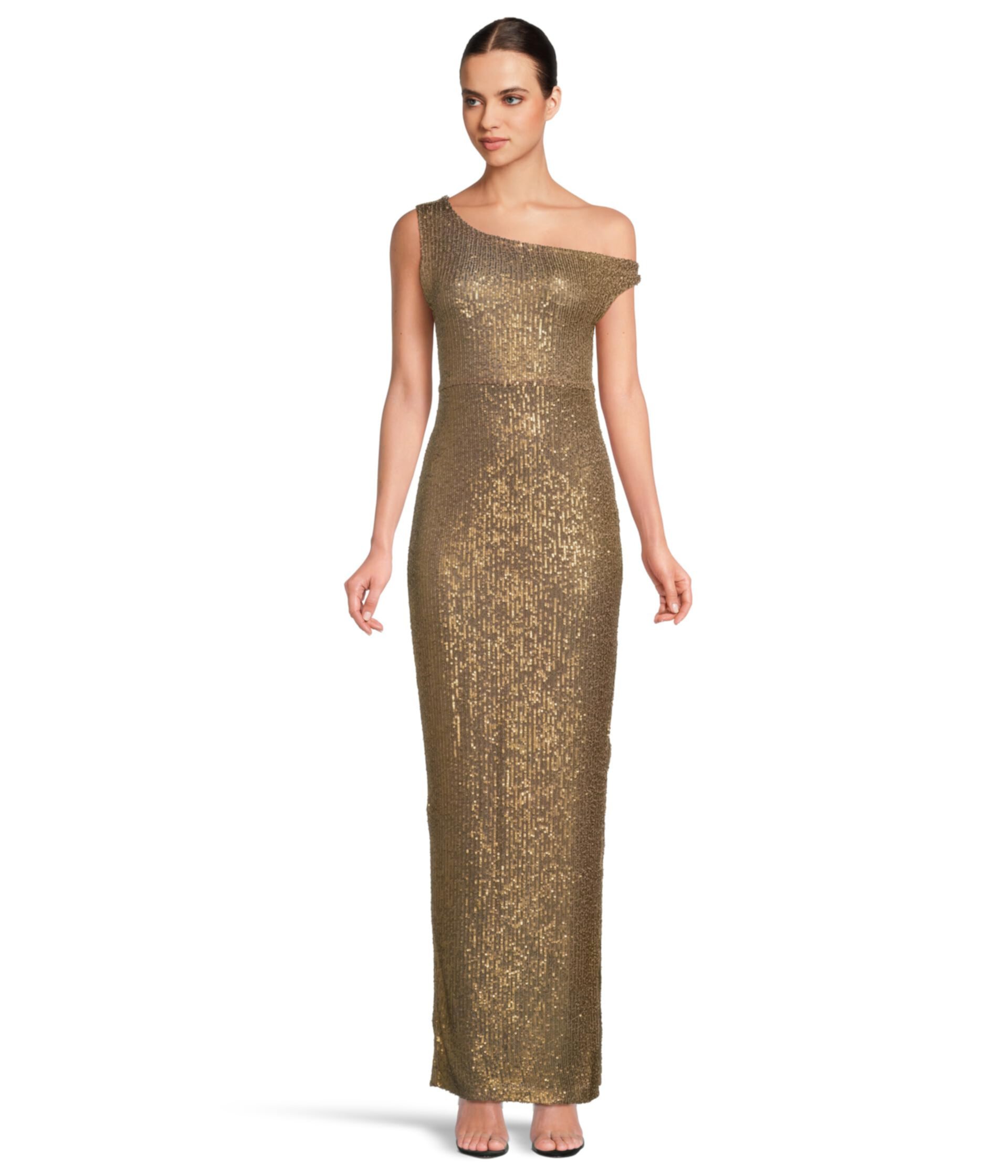 Женское Платье Norma Kamali Drop Shoulder Fitted Gown с Заносом Norma Kamali