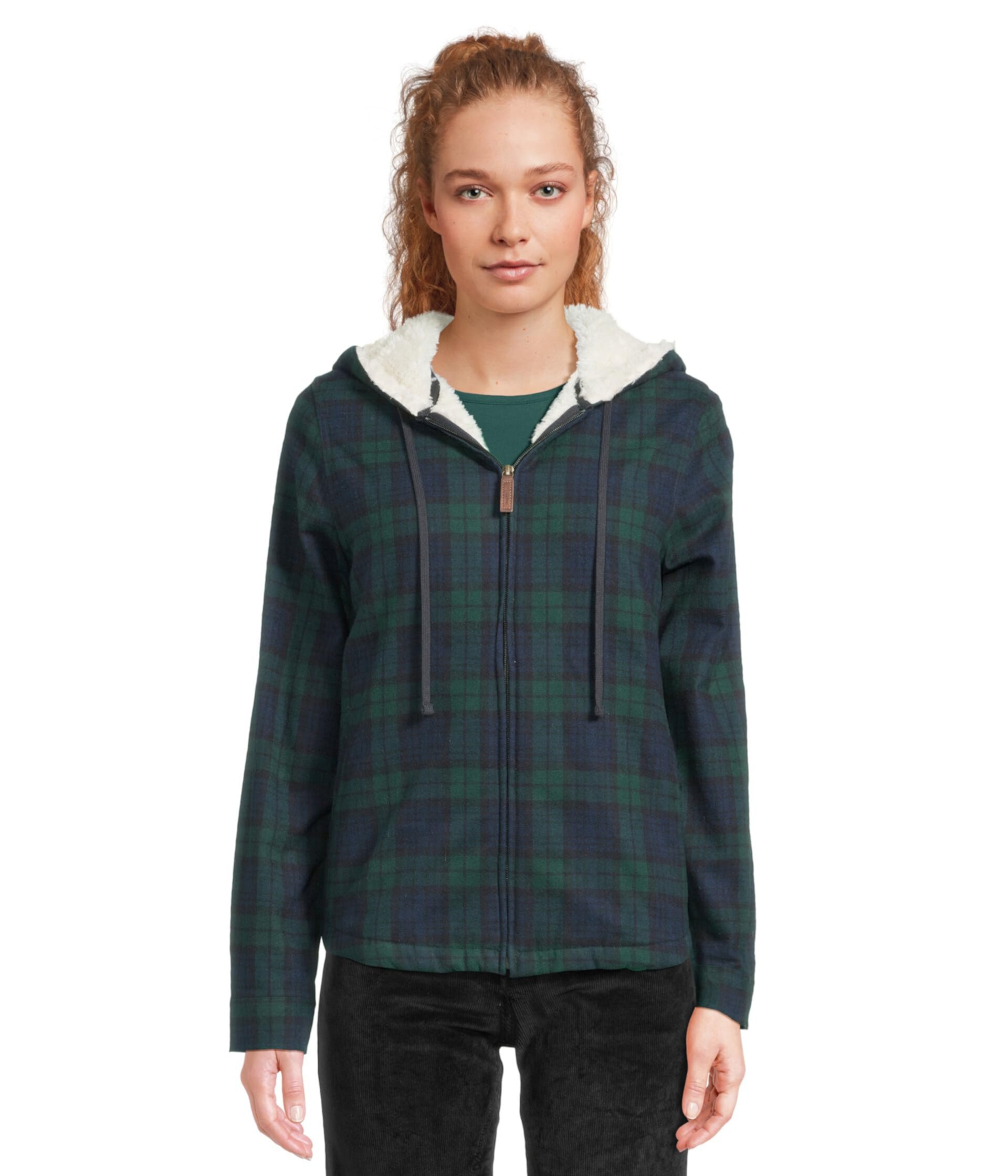 Scotch Plaid Sherpa Lined Zip Hoodie L.L.Bean