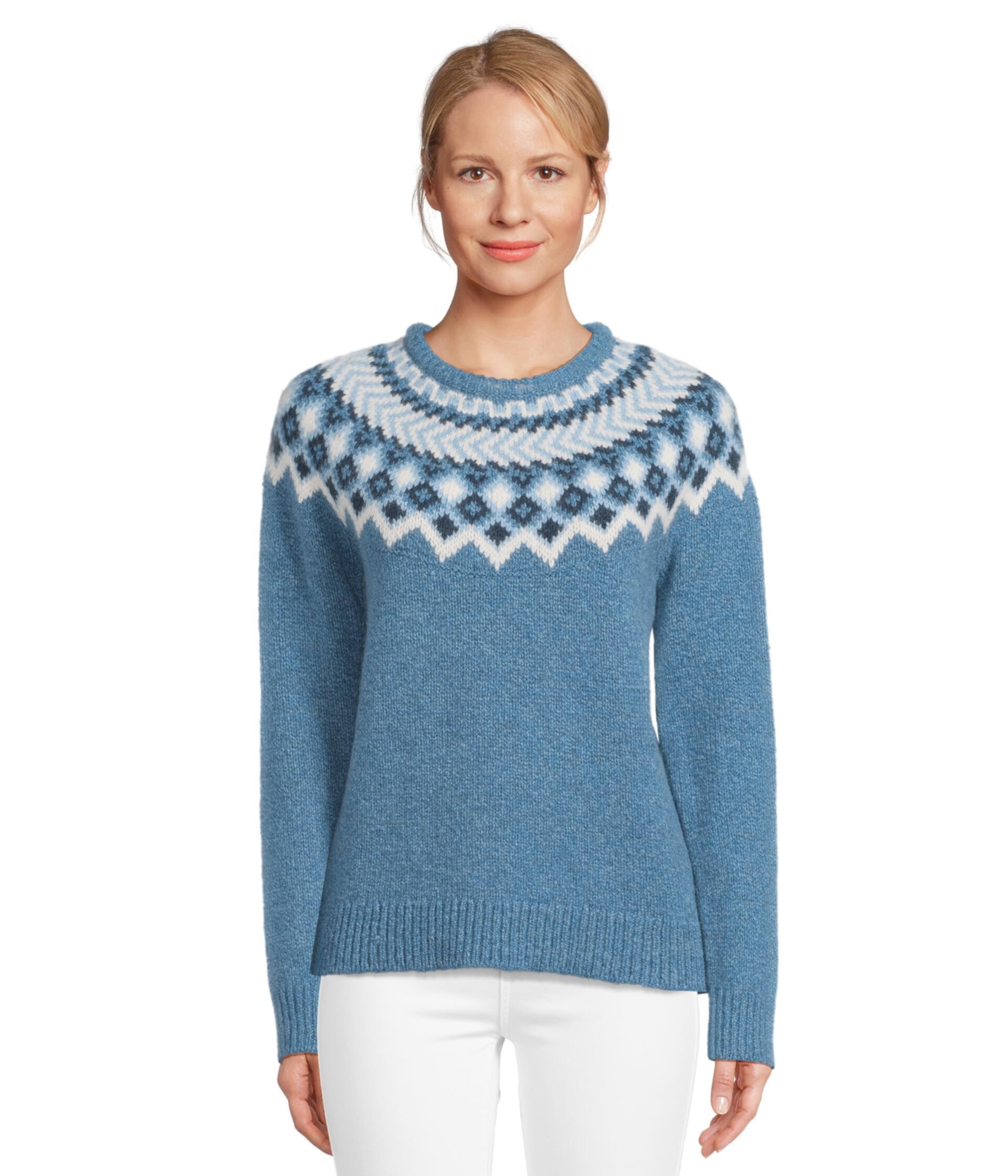 Classic Ragg Wool Crew Neck Fair Isle Sweater L.L.Bean