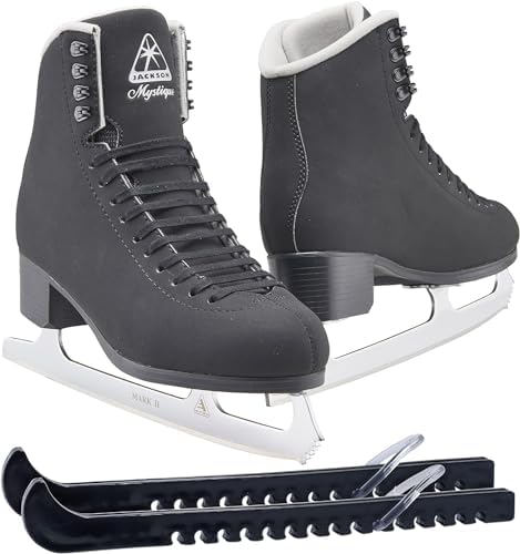 Jackson Ultima Mystique Figure Ice Skates for Men and Boys Bundle with Guardog Skate Guards Jackson Ultima