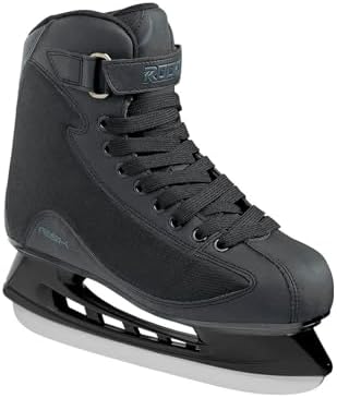 Roces Men's RSK 2 Durable Reinforced Upper Anatomic Padding Lace & Power Strap Closure Outdoor Rink Sport & Leisure Ice Hockey Skate, Stainless Steel Blades Roces