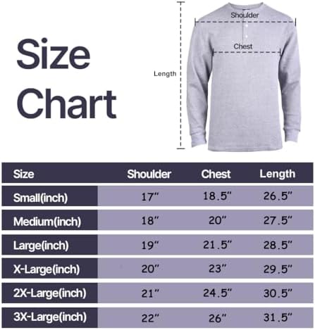 Men's Waffle Jersey Henley Shirts - Casual Top Tee T-Shirts Long Sleeve BasicList