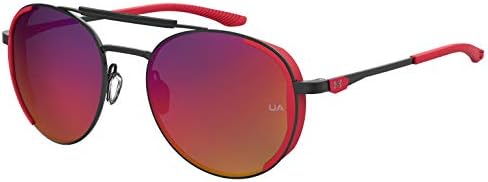 Under Armour Men's UA 0008/G/S Oval Sunglasses, Black Horn/Gray Infrared, 55mm, 19mm Under Armour