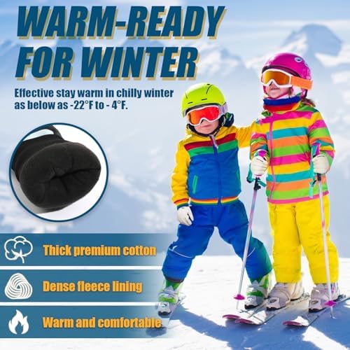 RIGWARL Kids Winter Gloves Waterproof Ski Snow Gloves for Cold Weather Outdoor Sports Snowboard for 6-12 Years Old Boys&Girls RIGWARL