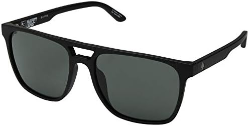 Spy Czar Sunglasses Soft Matte Black with Happy Grey Green Lens Spy