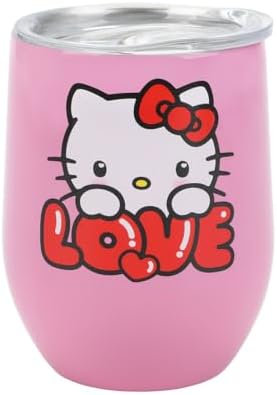 Стакан Thermo Hello Kitty Love из Нержавеющей Стали 295 мл, Розовый BIOWORLD