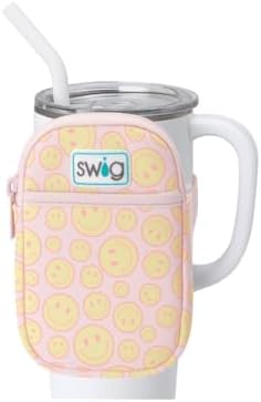 Swig Life Mega Mug Pouch - Сумка для бутылки с регулируемым ремнем, подходит для бутылок и термосов, с карманом для телефона, рисунок в стиле США Swig Life