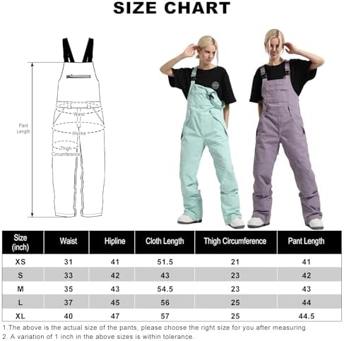 GSOU SNOW Womens Ski Bibs Snowboard Pants Snow Overalls Waterproof Windproof Winter Outdoor Sports GSOU SNOW