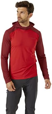 Rab Men's Force Hoody Lightweight Long-Sleeve Hooded Baselayer Shirt for Hiking, Climbing, & Trail Running Rab