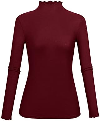 Женская Базовые майки и топы Kindcall Lightweight Ruffle Mock Neck Kindcall