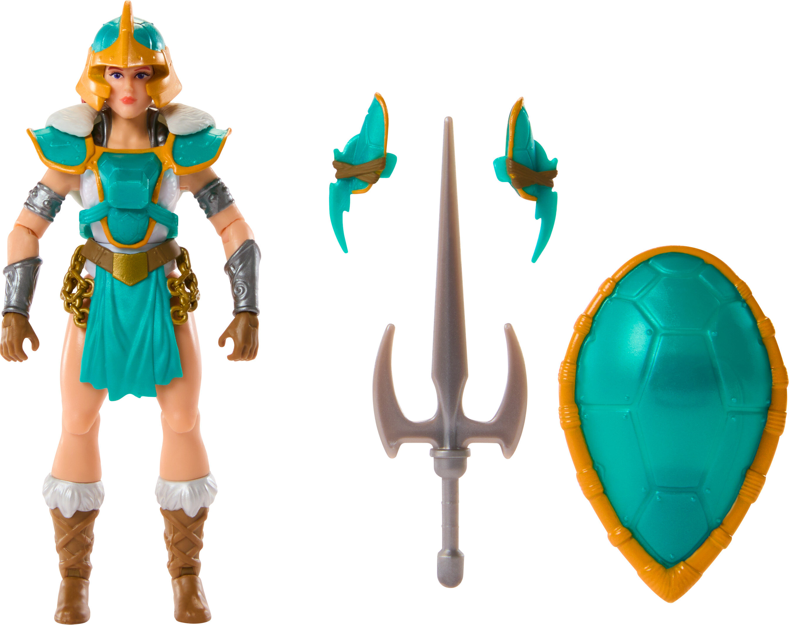 Masters of the Universe Origins Turtles of Grayskull Teela Action Figure Toy in Turtle Inspired Armor Masters Of the Universe