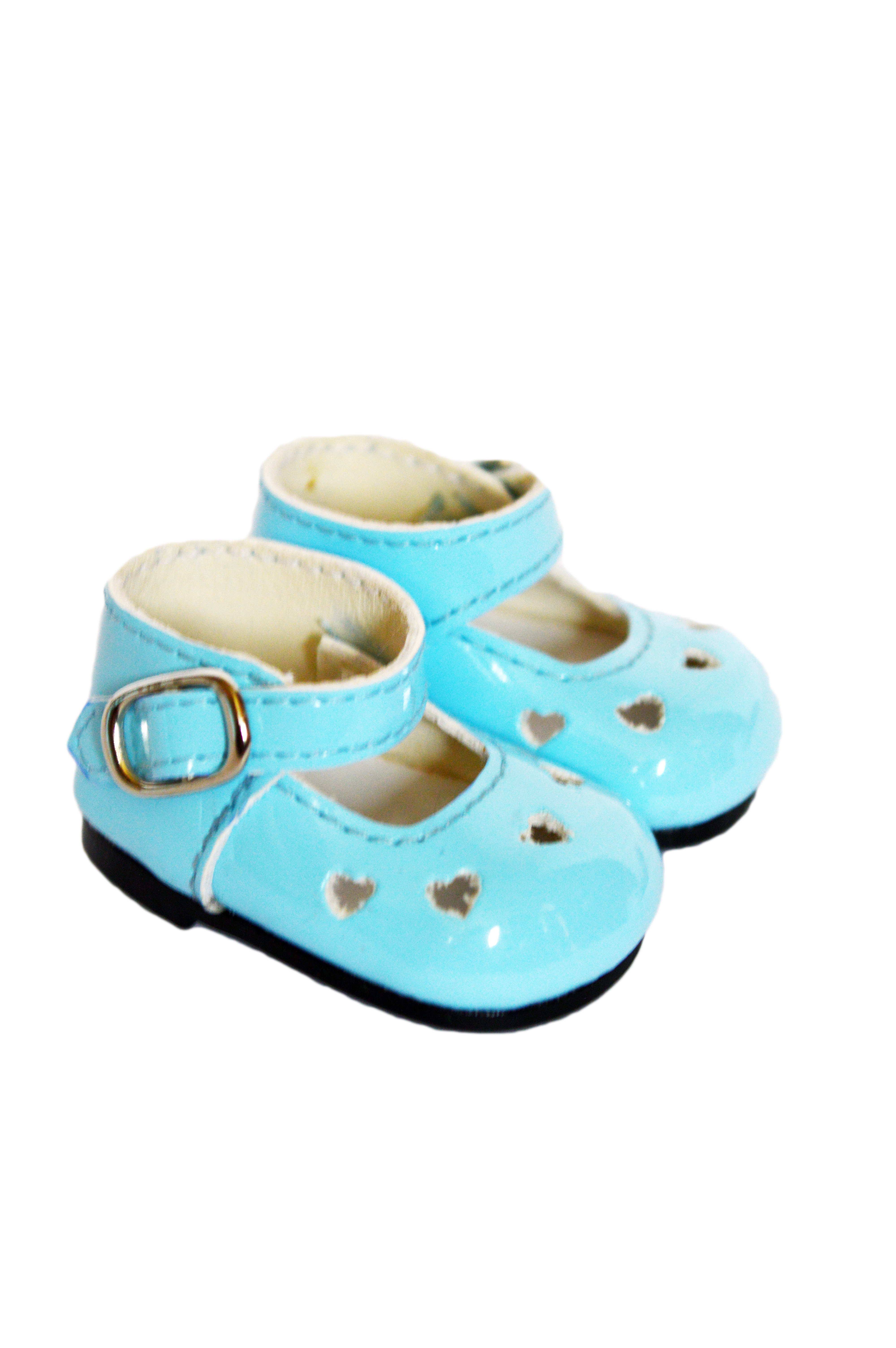 MBD® Robins Egg Blue Heart Shoes- Fits 18 Inch Dolls- 18 Inch Doll Shoes My Brittany's