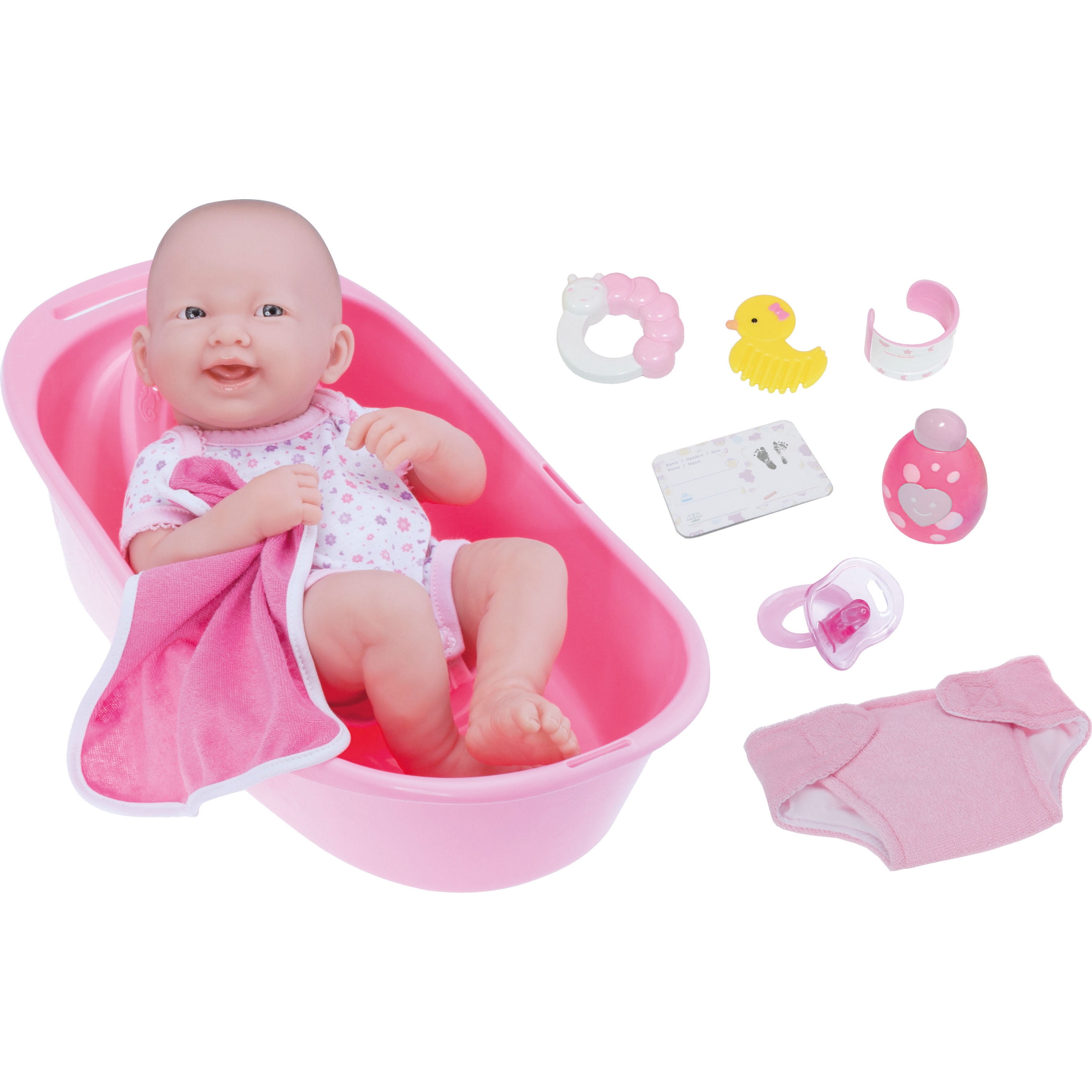 JC Toys 18570 La Newborn 14" Deluxe Bath Doll Set W/Accessories JC Toys