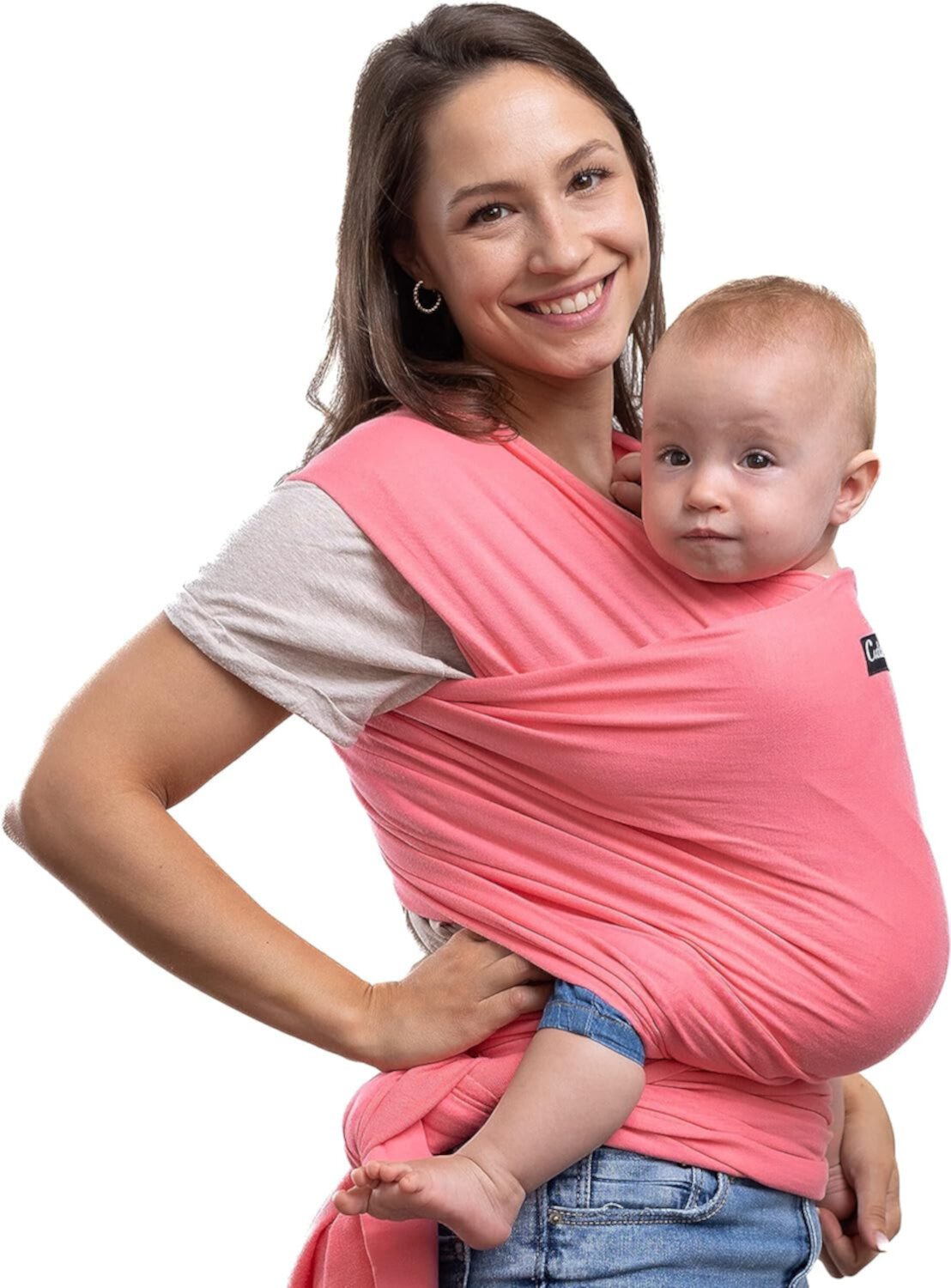 CuddleBug Baby Wrap Sling + Carrier, Newborns & Toddlers up to 36 lbs, Ideal for Baby Showers (Pink) CuddleBug