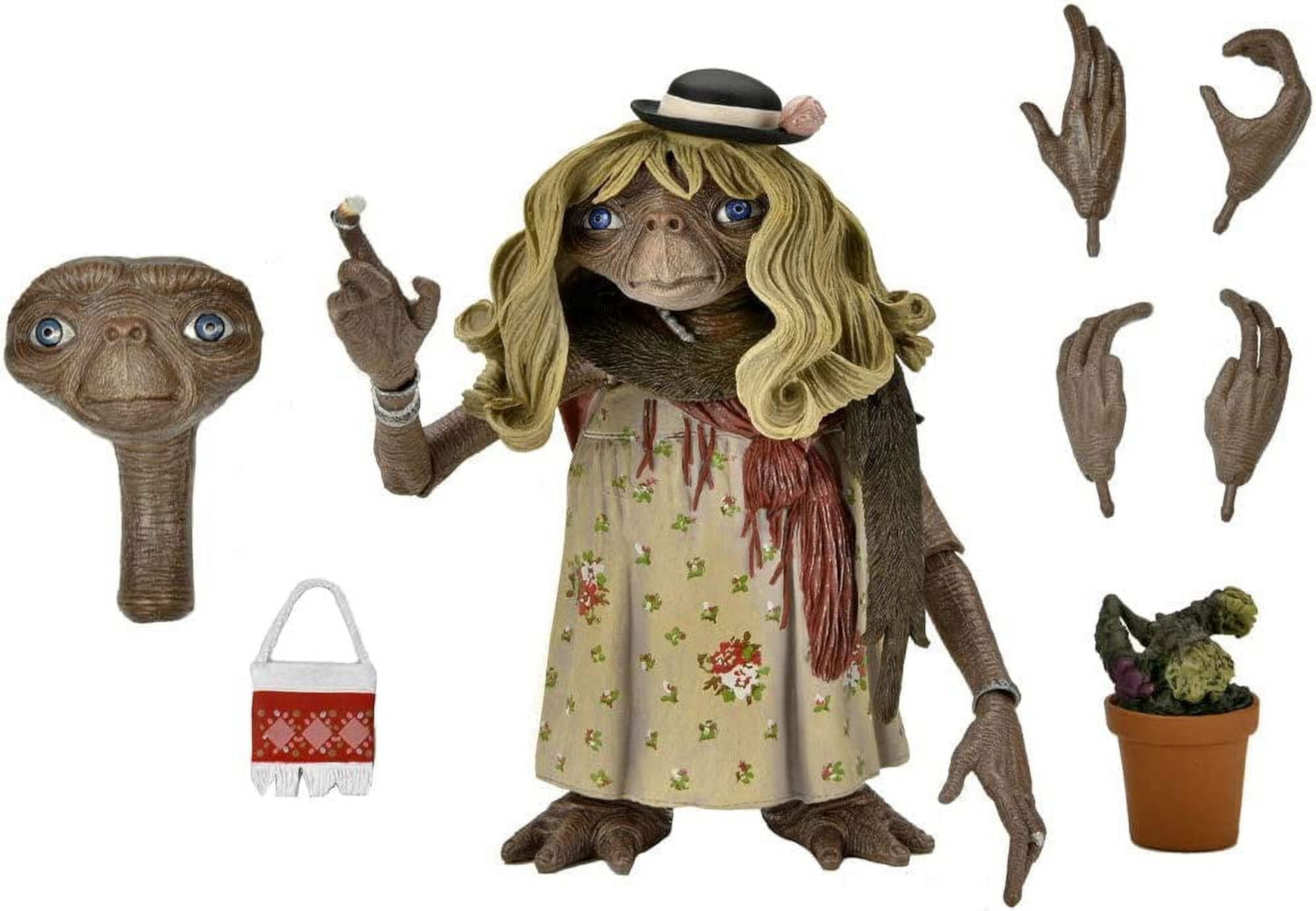 NECA E.T. The Extra Terrestrial: 40th Anniversary Dress-Up E.T. Ultimate 7" Action Figure NECA