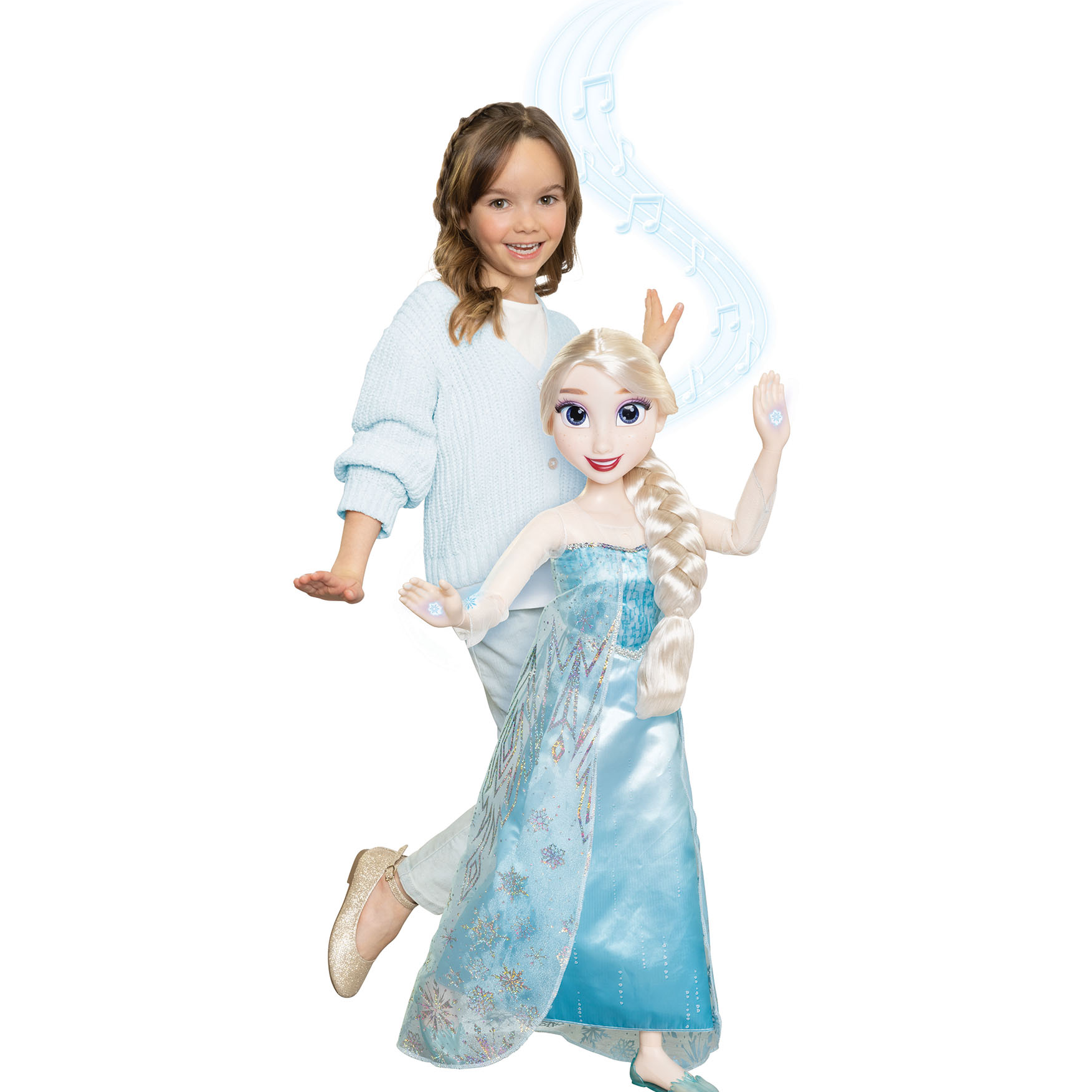 Disney's Frozen Playdate 32 inch Posable Elsa Doll with Lights & Sounds Ice Powers Disney Frozen