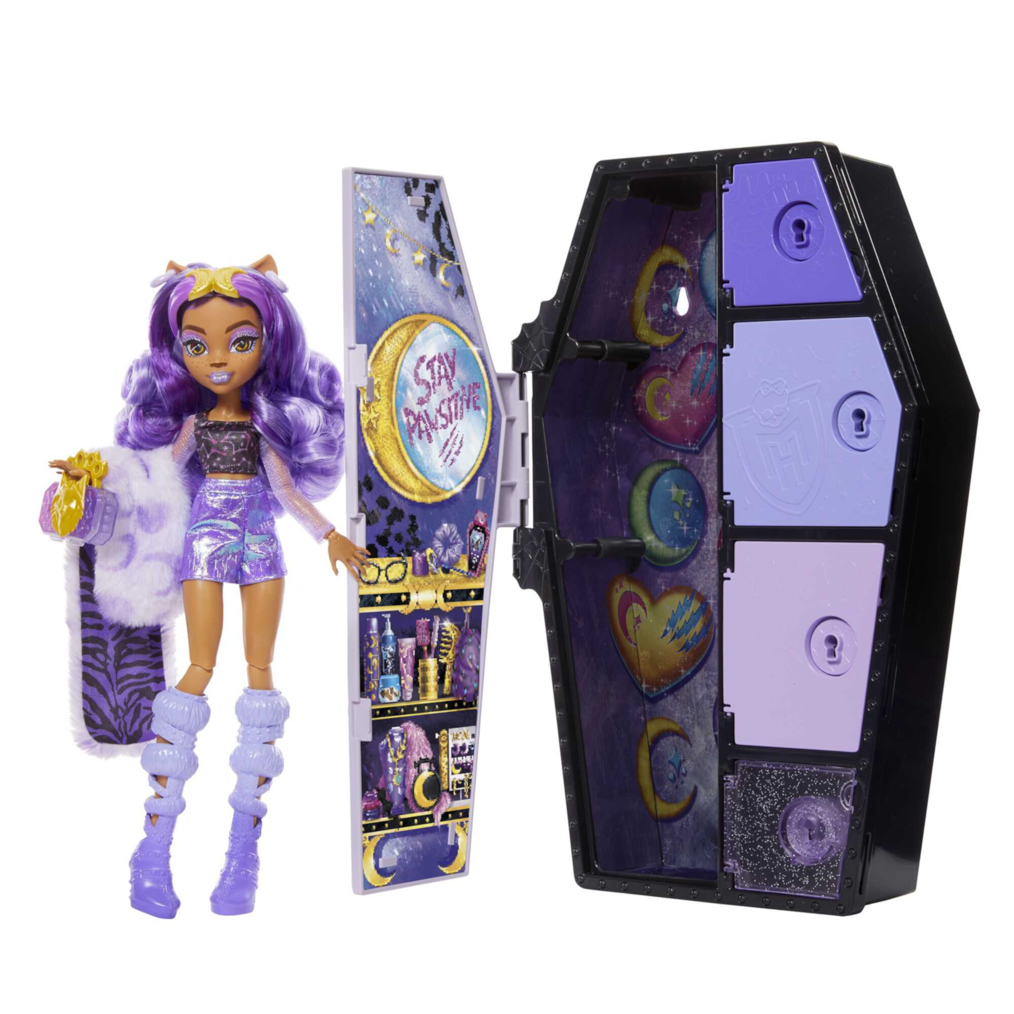 Monster High Doll, Clawdeen Wolf, Skulltimate Secrets: Fearidescent Series, Multicolor Monster High