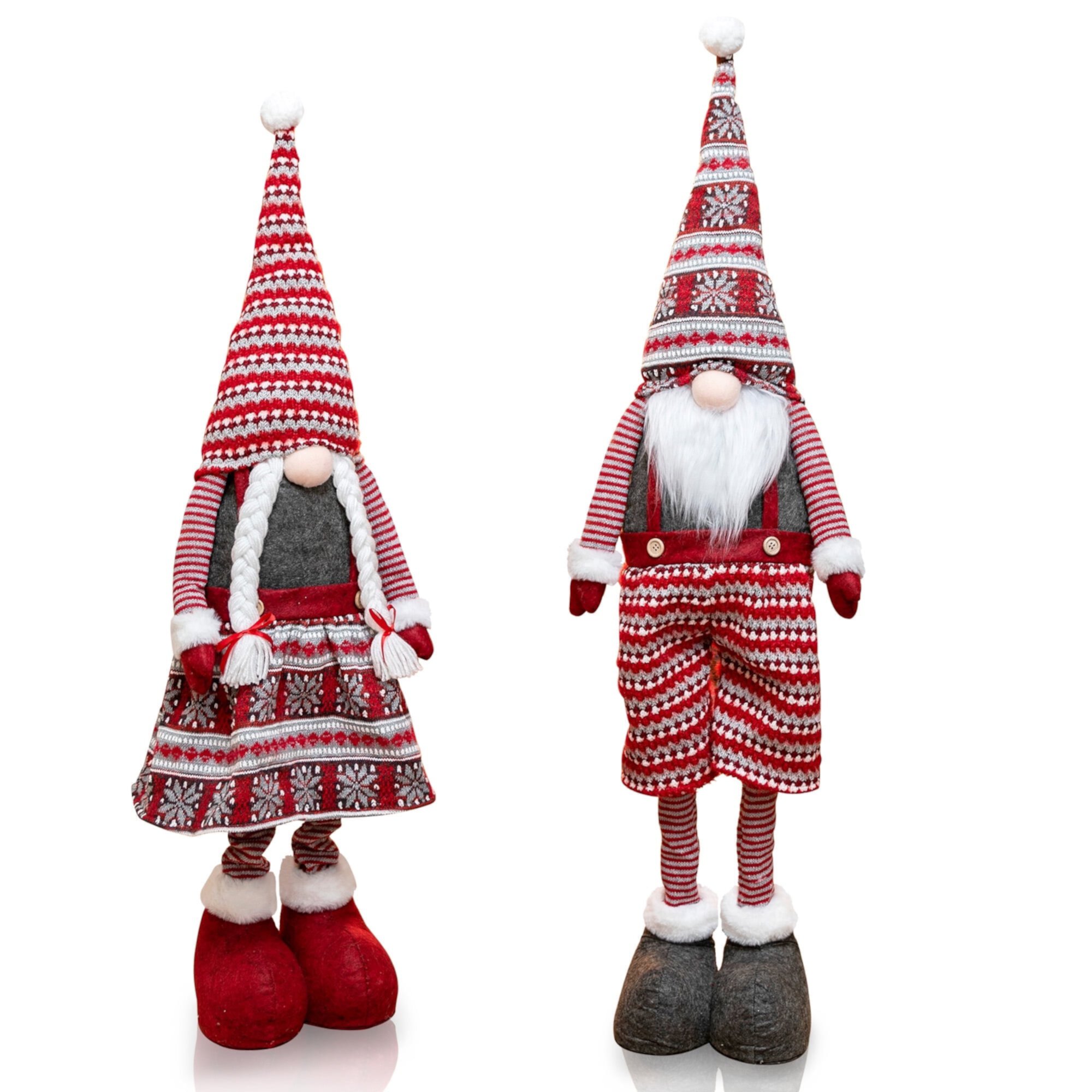 SYNCFUN 2Pcs 40" Christmas Gnomes Plush Set of Christmas Ornaments Decorations SYNCFUN