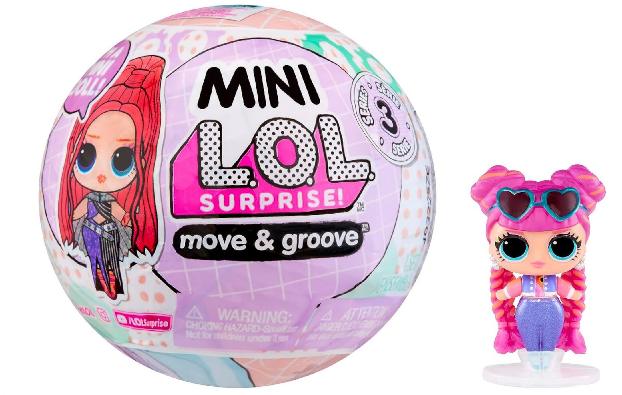 Mini LOL Surprise Move & Groove with Mini OMG Fashion Doll, Surprises, Mini Dolls, Collectible Dolls, Moving Ball Playset- Great Gift for Girls Age 4+ L.O.L. Surprise!