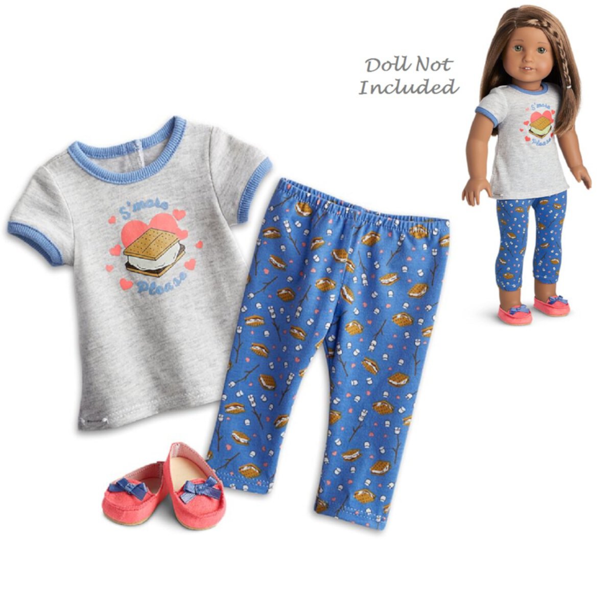 American Girl Doll Outfit S'more Fun Pajamas for 18" Truly Me Dolls (Doll Not Included) American Girl