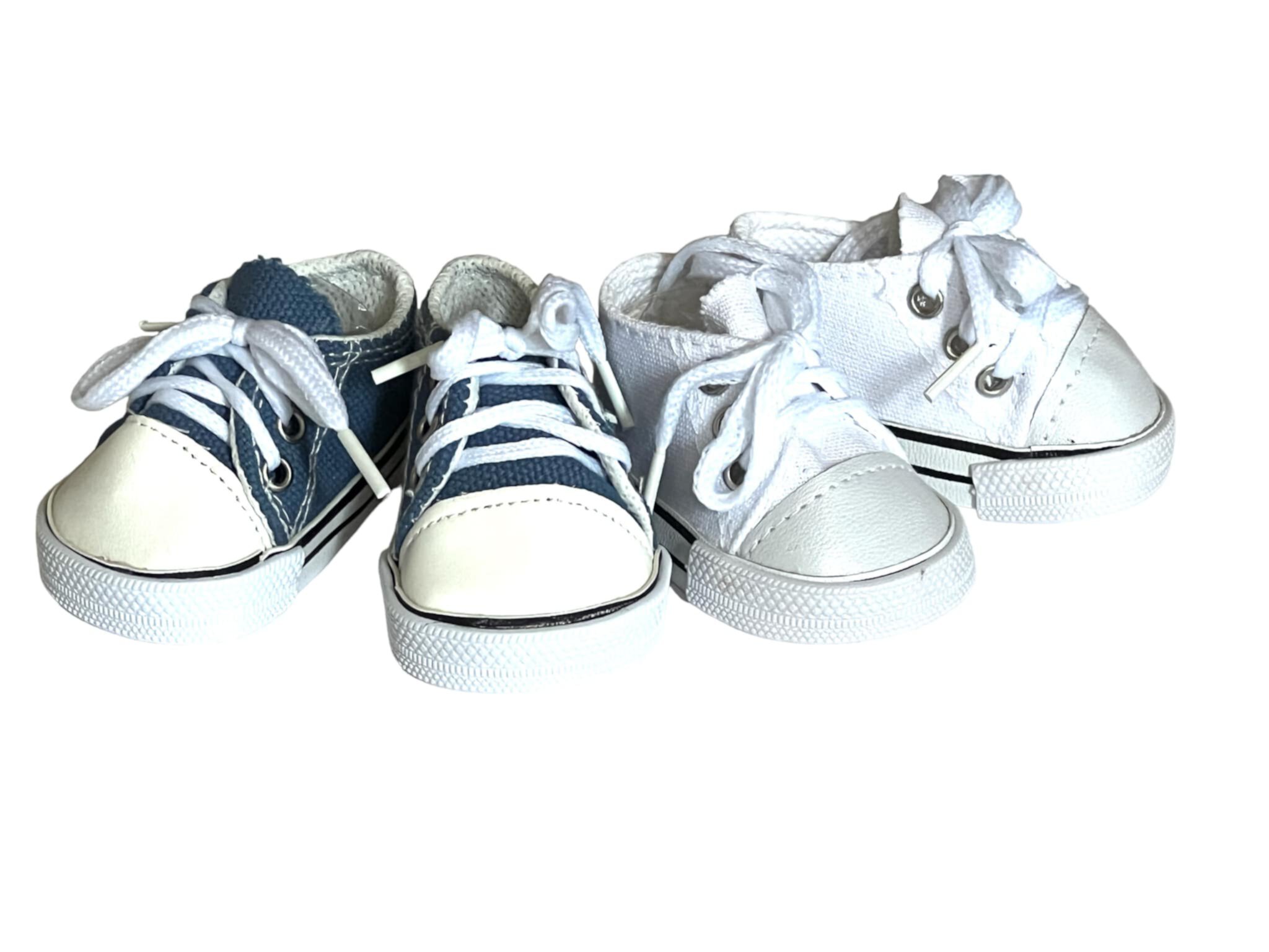 MBD 2 Pairs of Canvas Tennis Shoes For 18 Inch Kennedy and Friends Dolls- Blue and White My Brittany's