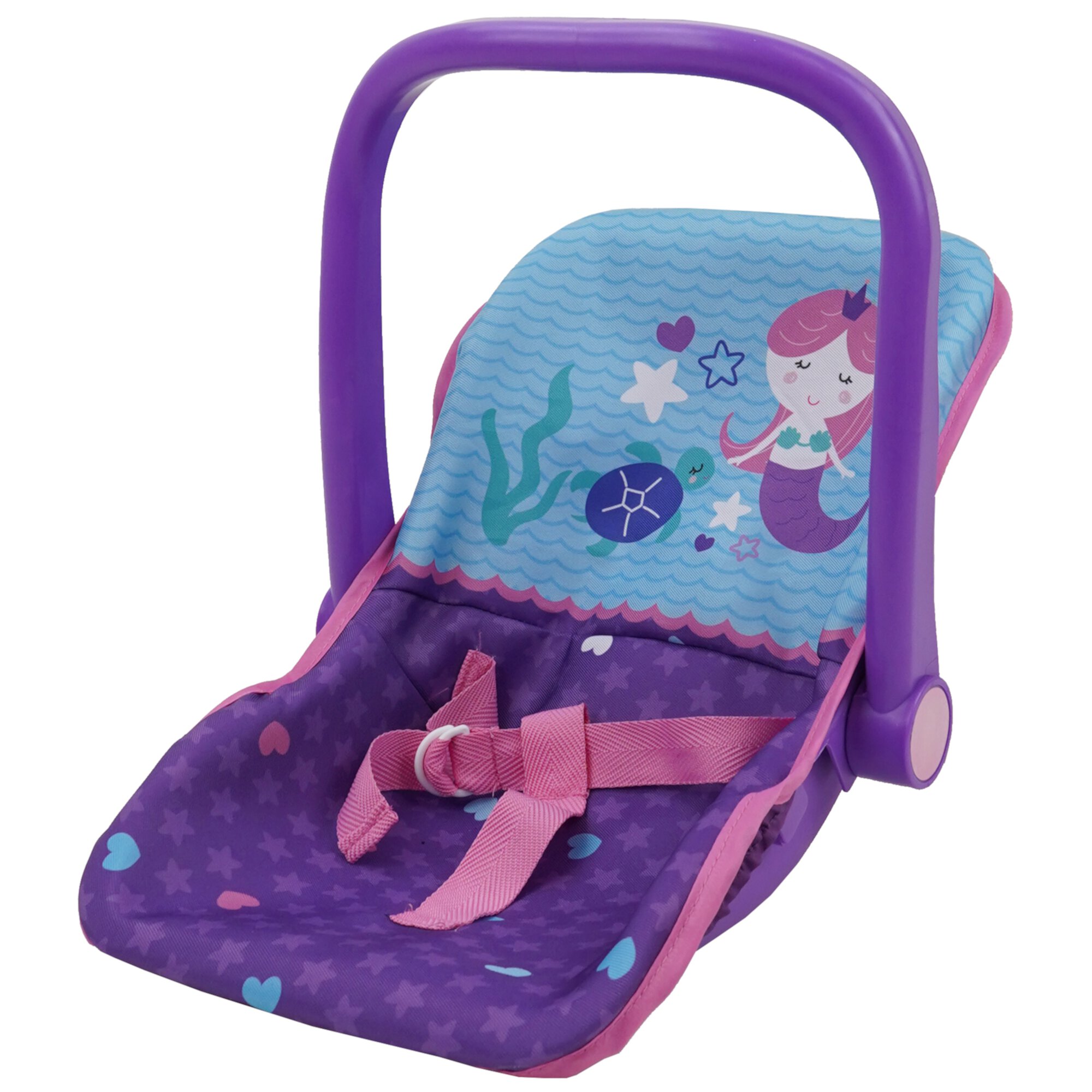 509: Mermaid Doll Car Seat - Kids Pretend Play, Converts Into a Feeding Chair, Ages 3+ 509 Crew