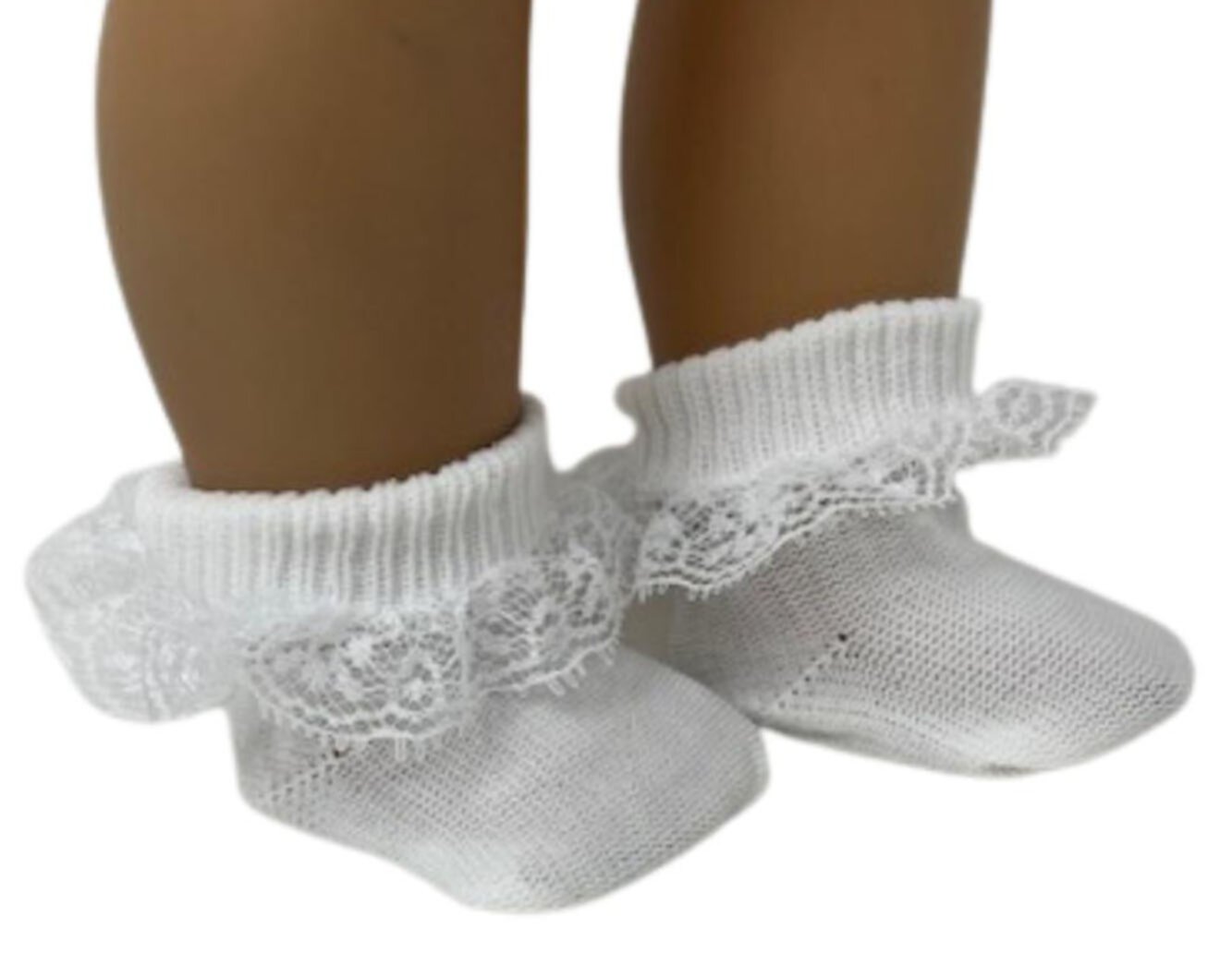 Doll  Clothes Superstore White Lace Trimmed Socks Compatible With 18 Inch Girl Dolls Doll Clothes Superstore