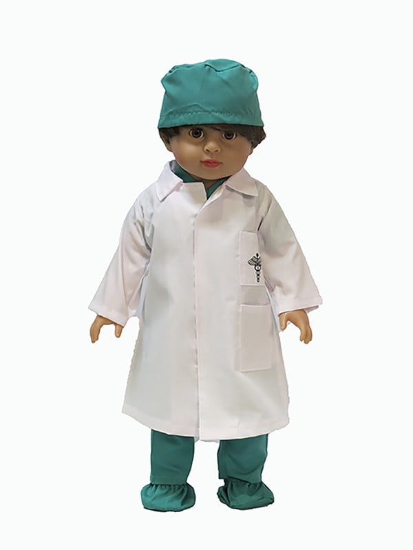 Green Doctor Scrubs Special 7pc Made to fit an 18in Doll American Fashion World