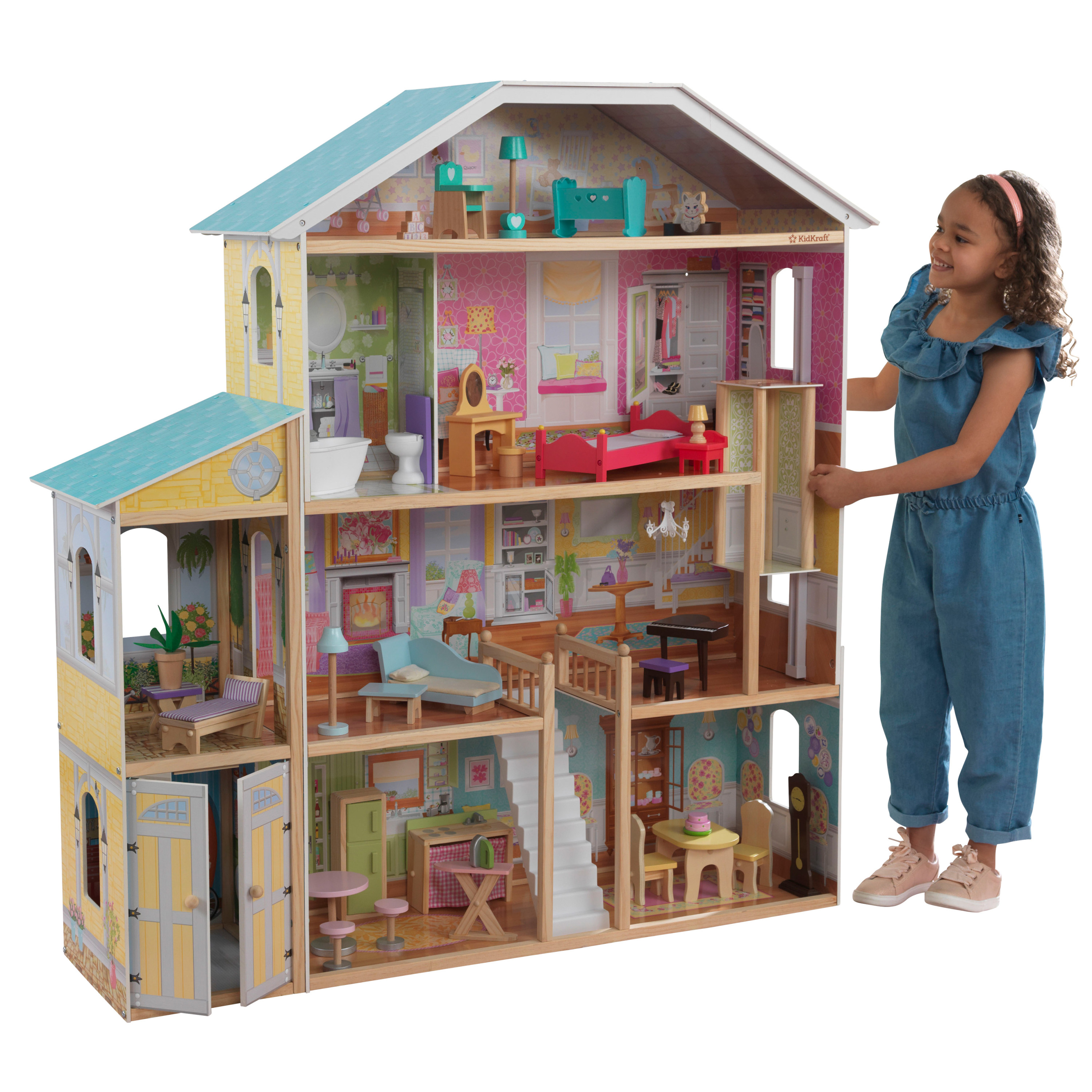 KidKraft Majestic Mansion Wooden Dollhouse with 34 Accessories KidKraft