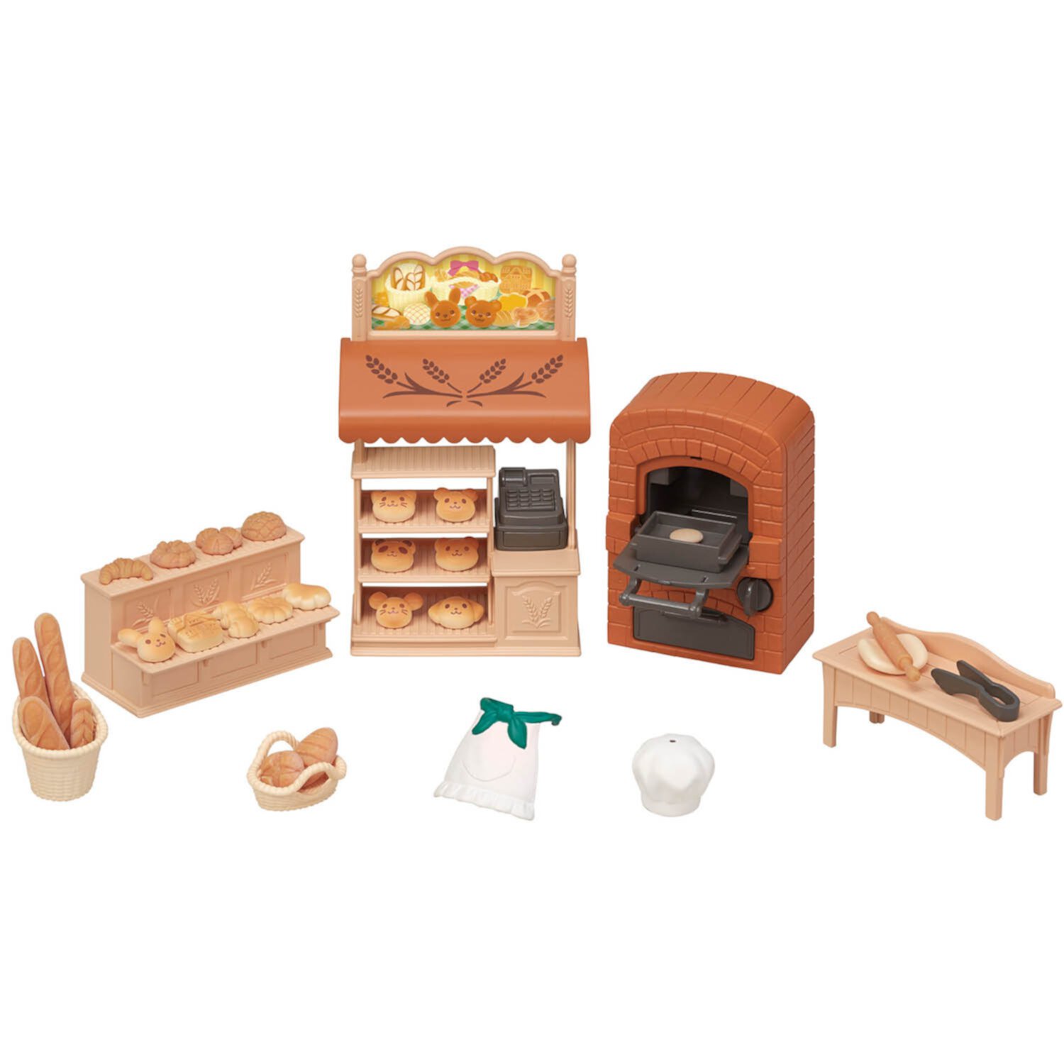 Calico Critters Bakery Shop Starter Set, Dollhouse Playset with Furniture and Accessories Calico Critters