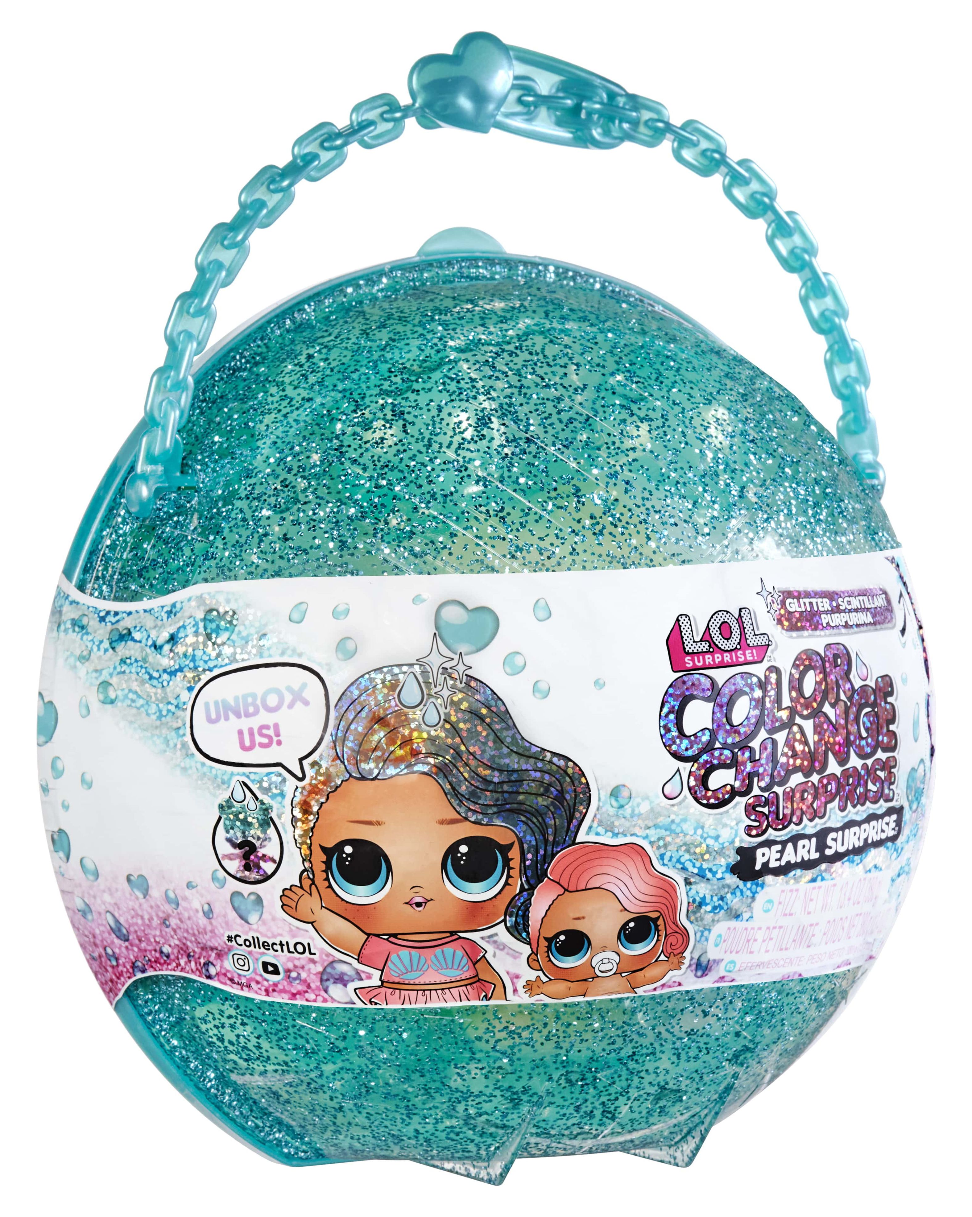 LOL Surprise Glitter Color Change ™ Pearl Surprise with 6 Surprises and an Exclusive Doll and Lil Sister, Interactive Playset - Great Gift for Kids Ages 4+ Colors May Vary L.O.L. Surprise!