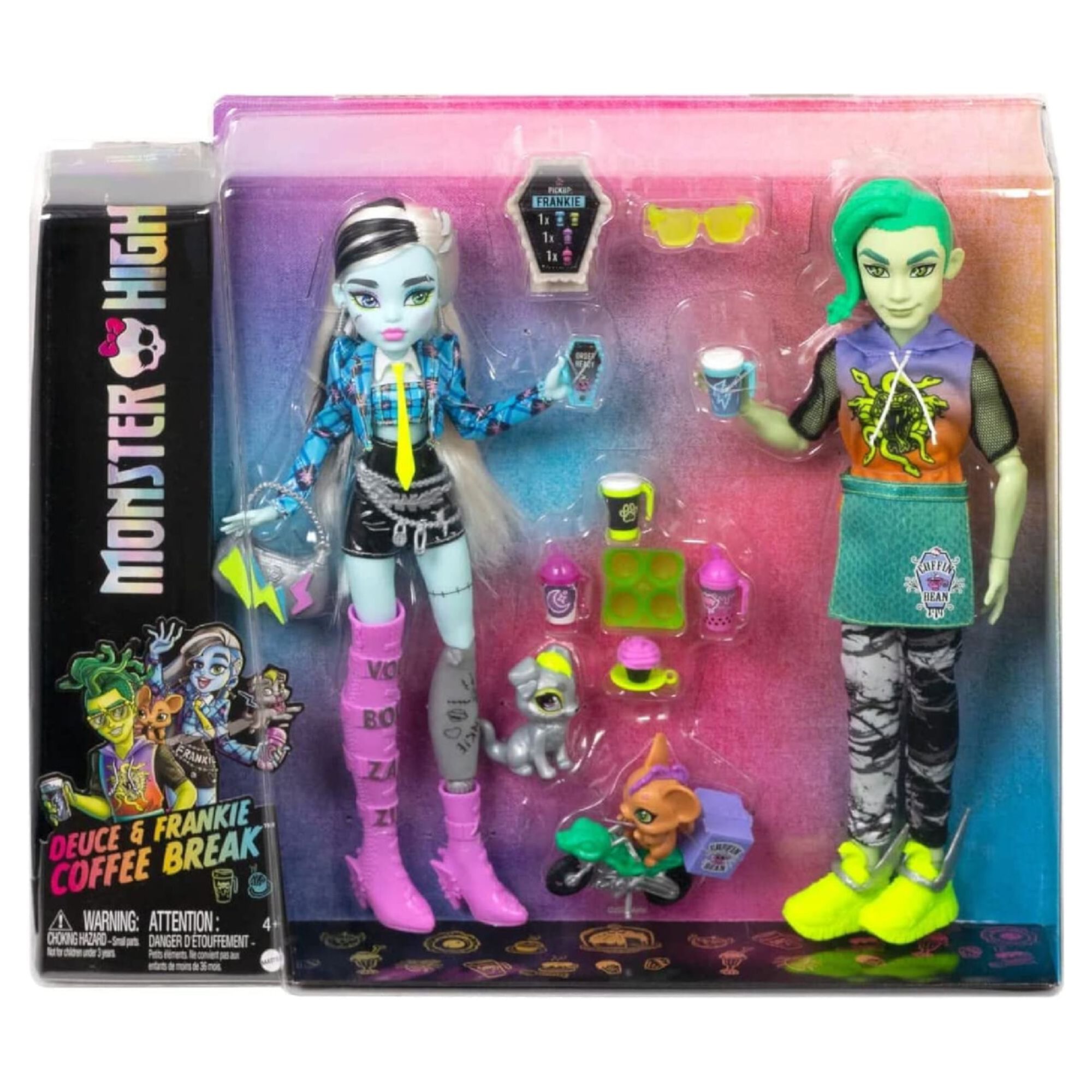 Monster High Coffee Break Frankie Stein & Deuce Gorgon Doll Set Monster High