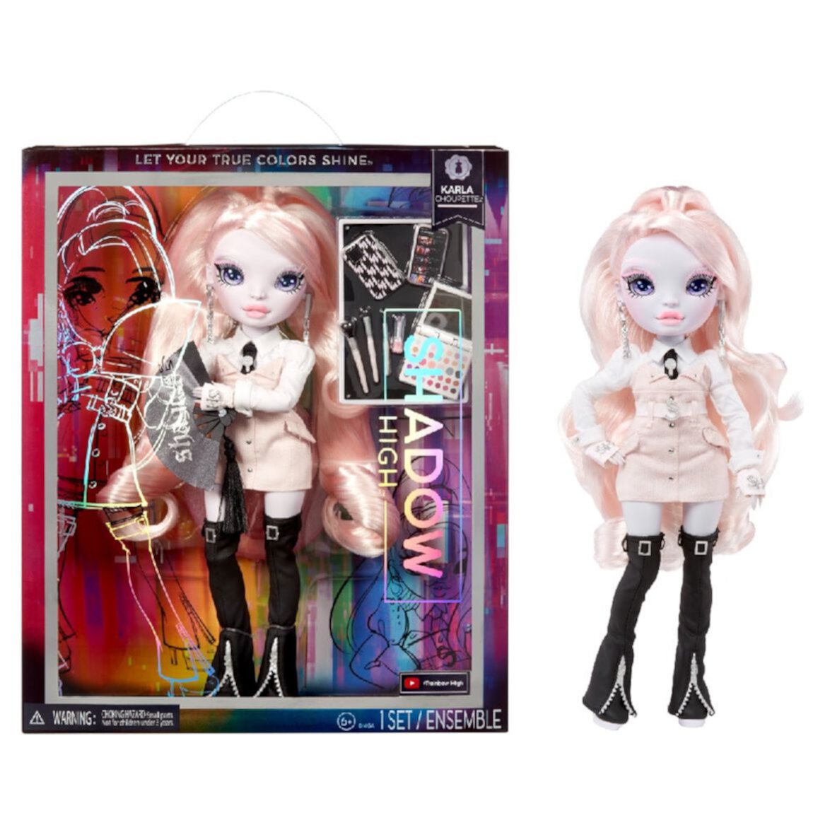 Rainbow High Shadow High Karla Choupette - Pink Fashion Doll. Fashionable Outfit & 10+ Colorful Play Accessories. Great Gift for Kids 4-12 Years Old & Collectors Rainbow High