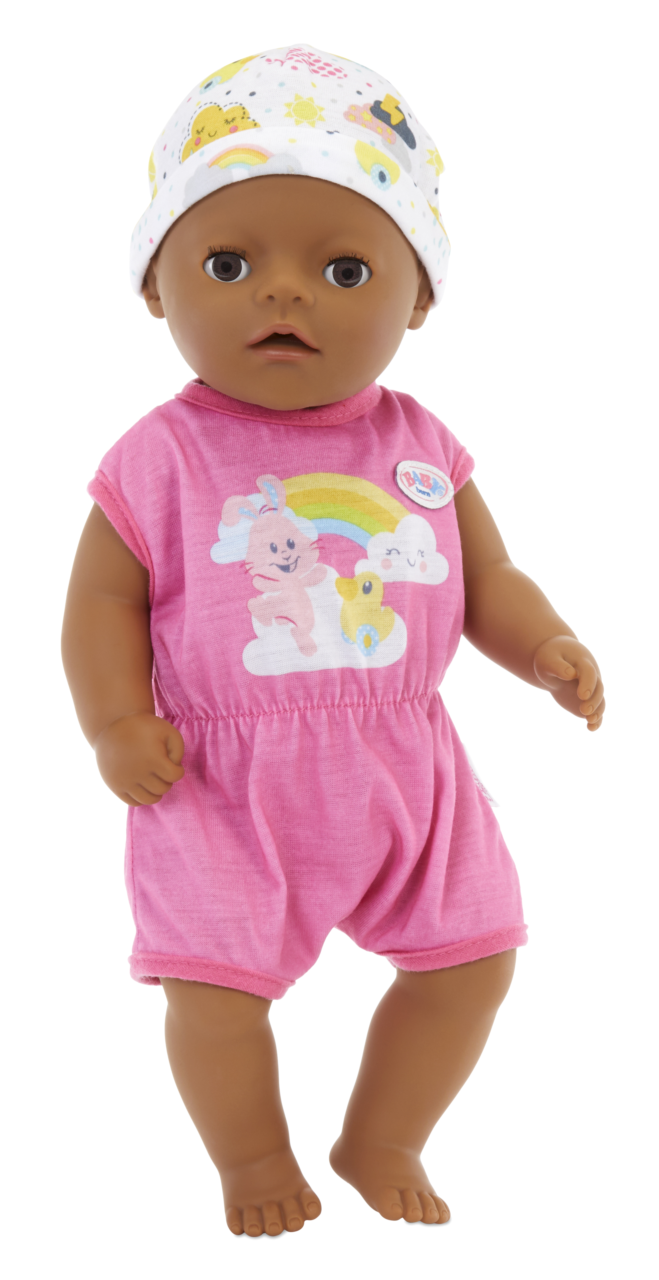 Baby Born 14” Interactive LiL Girl Baby Doll - Brown Eyes. Easy For Small Hands, 6+ Ways to Nurture, Includes Bottle, Potty and More, For Toddlers 2 Years & Up Baby Born