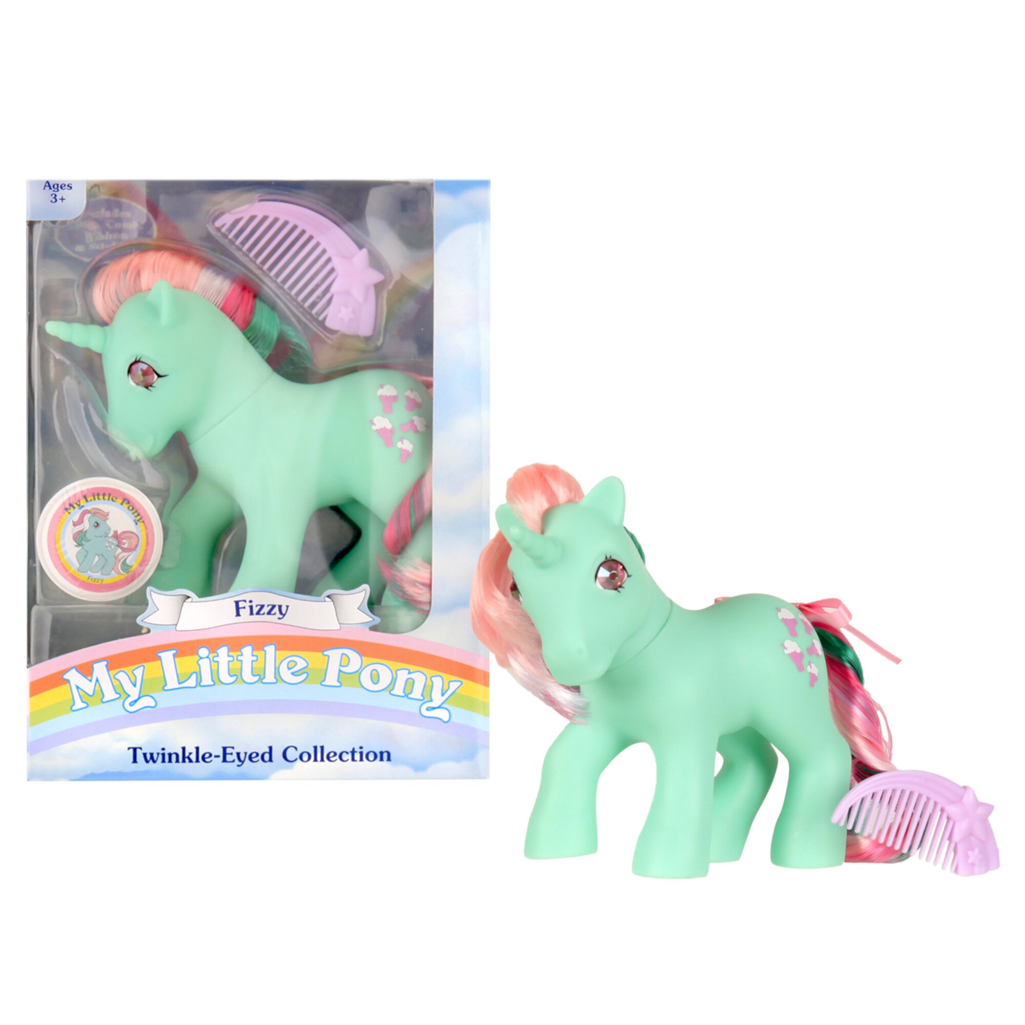 My Little Pony Classic Rainbow Ponies Twinkle Eyed Collection Fizzy Doll Playset, 2 Pieces My Little Pony