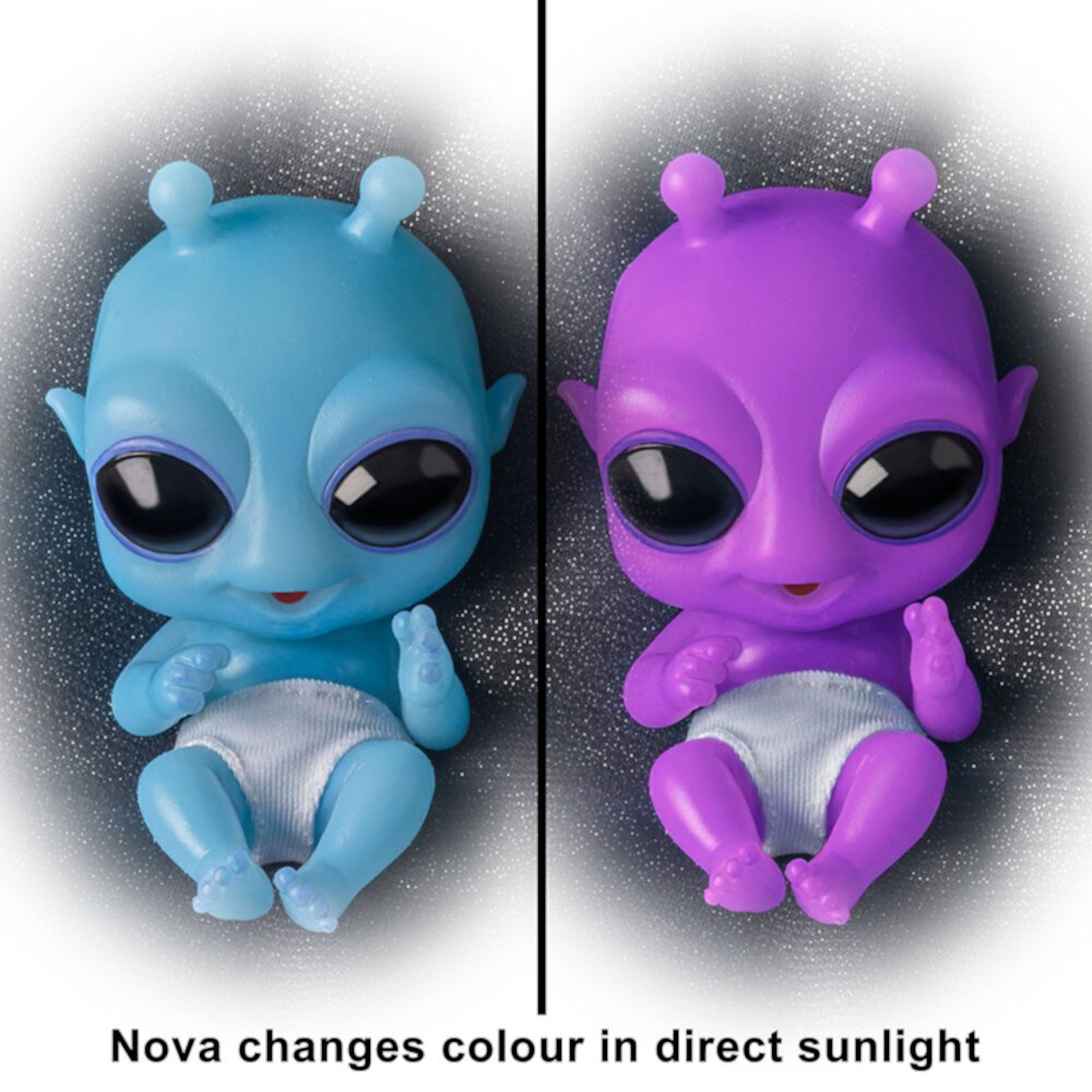 The Ashton - Drake Galleries Nova Out-of-This-World Alien Baby Doll Collection Miniature Alien Babies Handcrafted of TrueTouch Silicone Dolls 4-Inches The Ashton-Drake Galleries