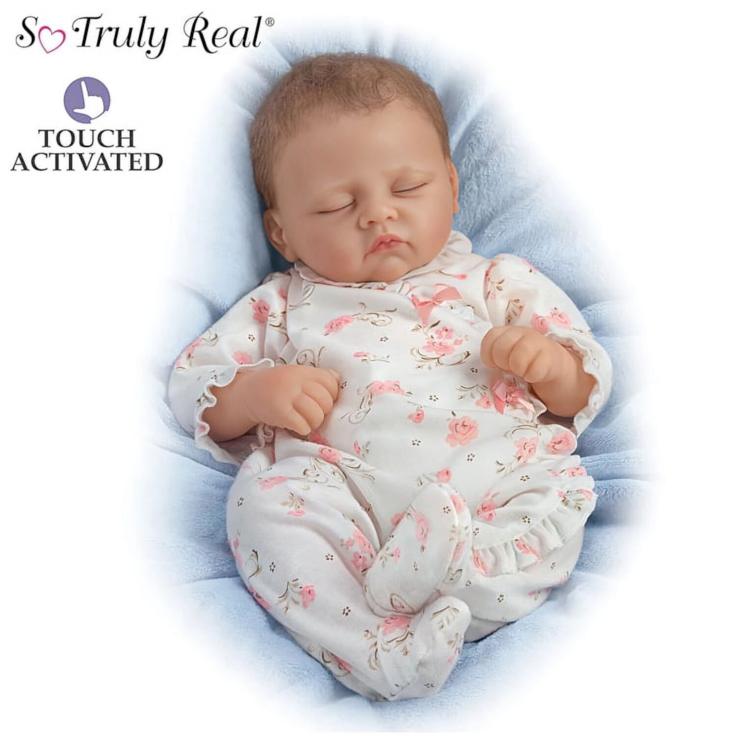 The Ashton - Drake Galleries Sophia Breathes Coos and Has a Heartbeat So Truly Real Lifelike Baby Girl Doll Interactive Realistic Reborn Weighted Fully Poseable Newborn by Linda Murray 19"- Inches The Ashton-Drake Galleries