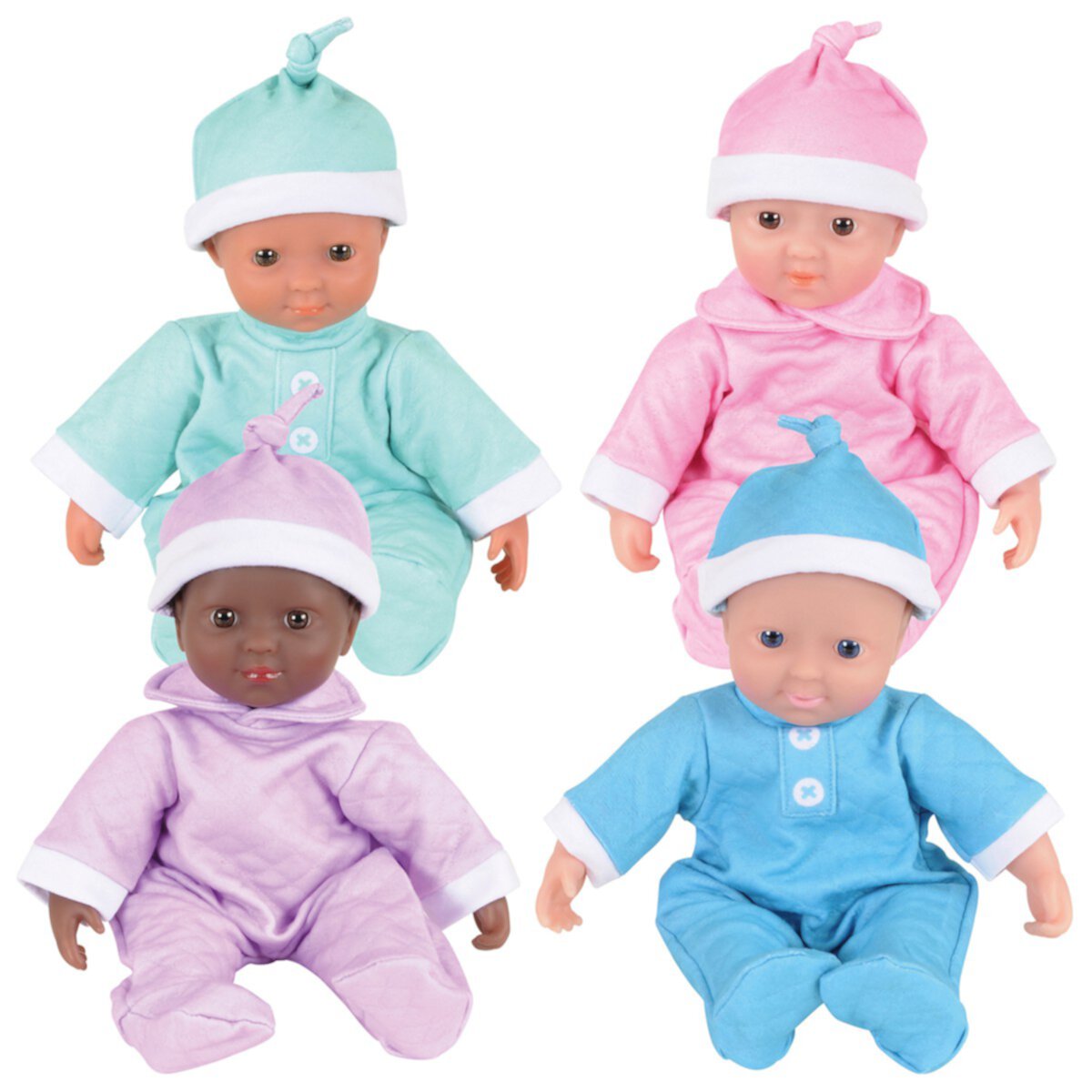 Kaplan Early Learning Co. Soft Baby 11" Dolls - Set of 4 Kaplan Early Learning Company